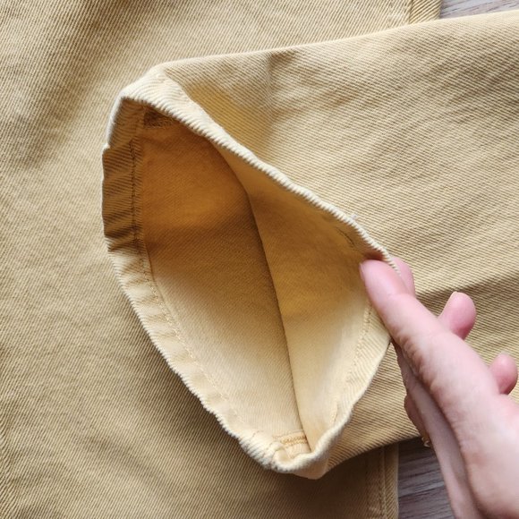 NWoT CLUB MONACO The Relaxed Slim Jeans Zip Yellow Ginger Cotton - Picture 7 of 12